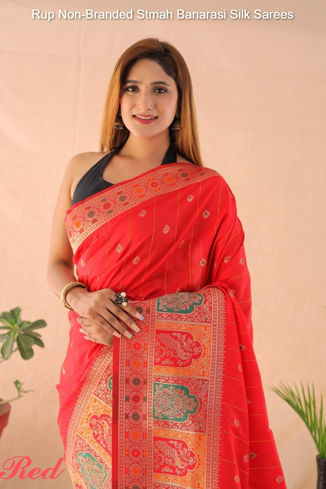 Rup Non-Branded Stmah Banarasi Silk Sarees