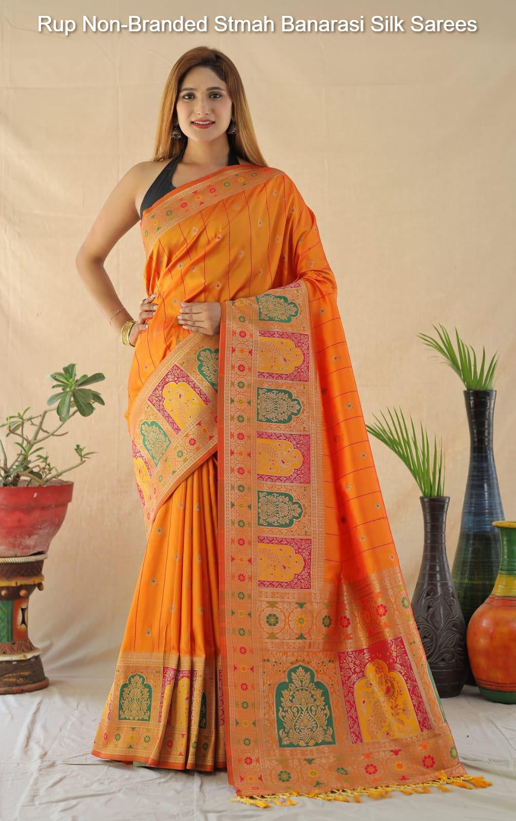 Rup Non-Branded Stmah Banarasi Silk Sarees