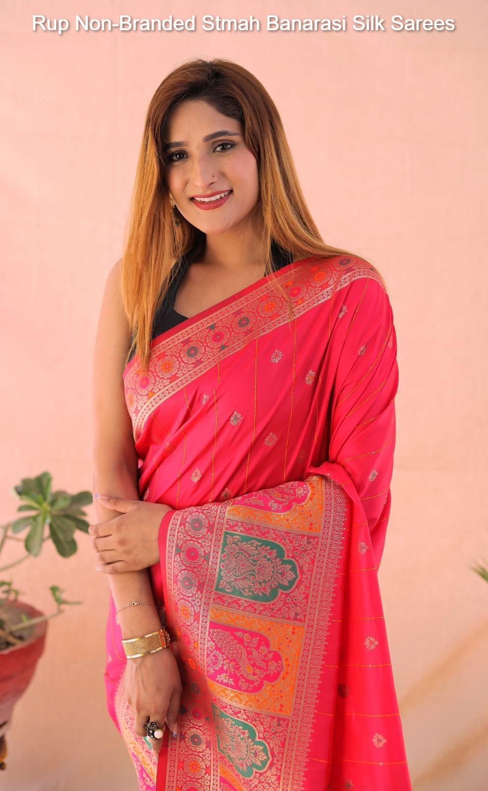Rup Non-Branded Stmah Banarasi Silk Sarees