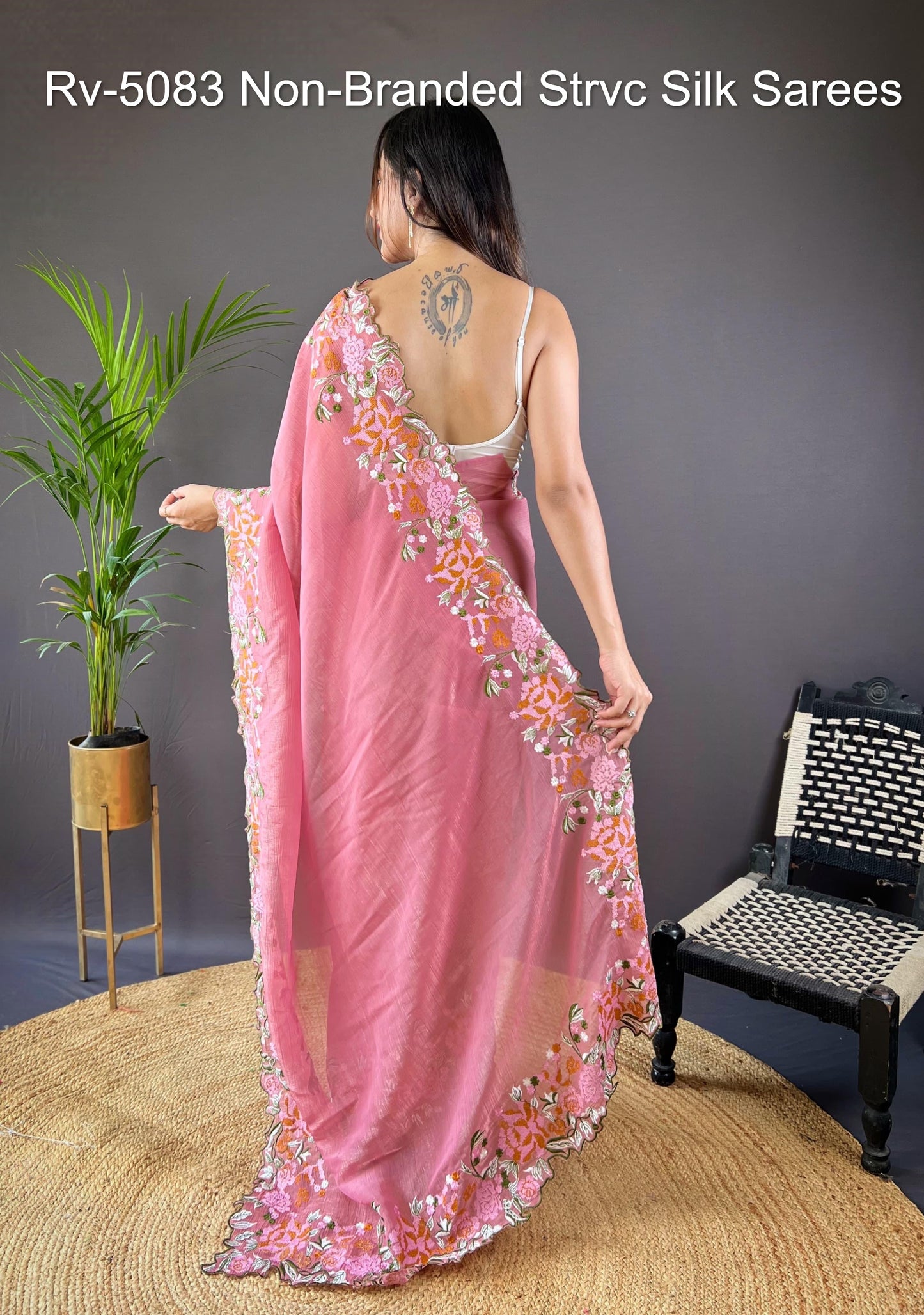 Rv-5083 Non-Branded Strvc Silk Sarees