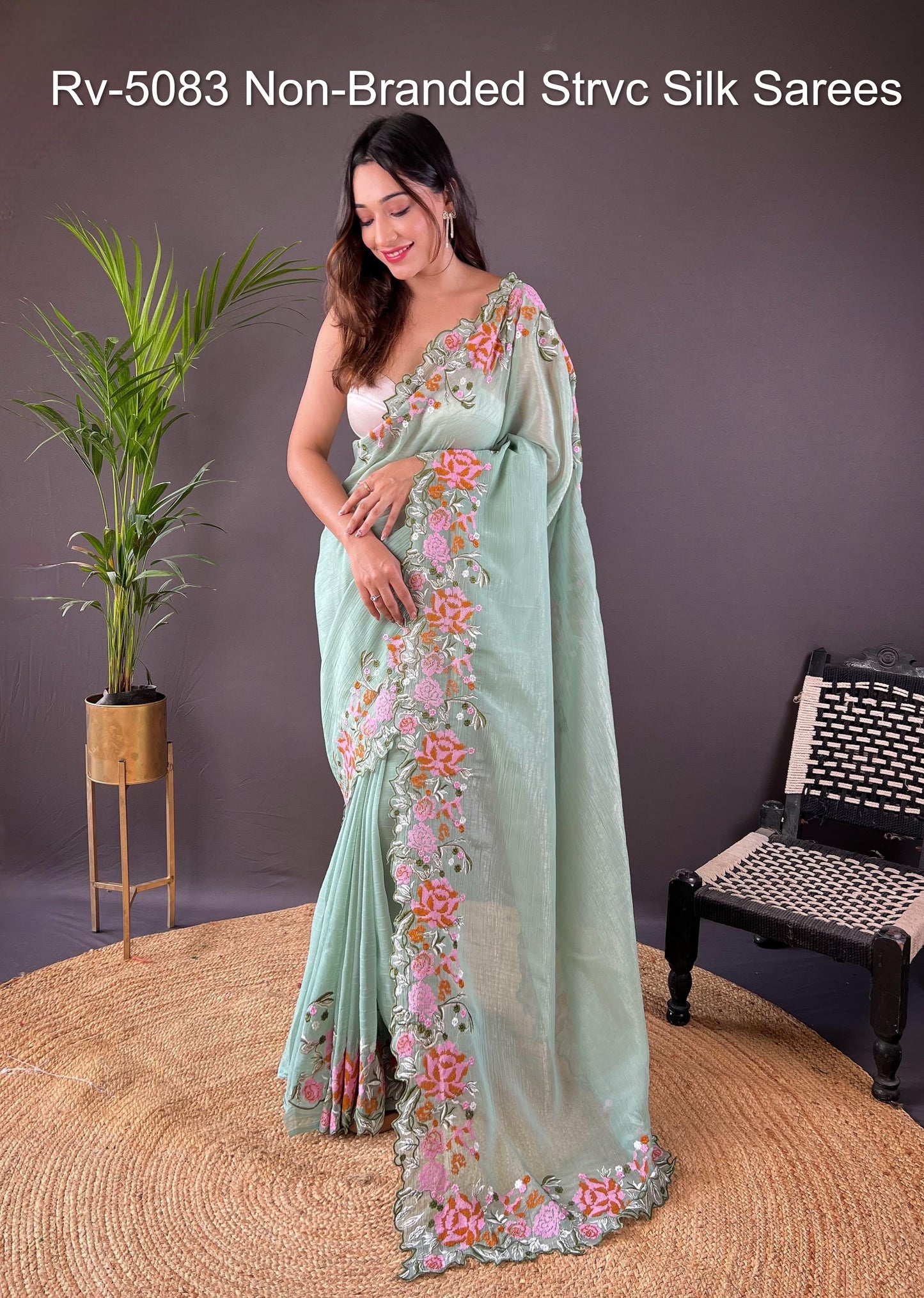 Rv-5083 Non-Branded Strvc Silk Sarees