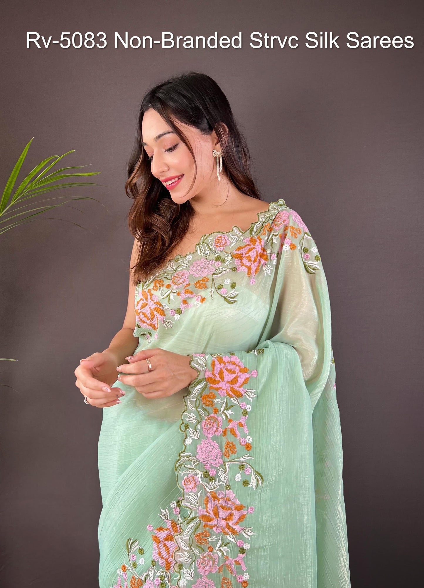 Rv-5083 Non-Branded Strvc Silk Sarees