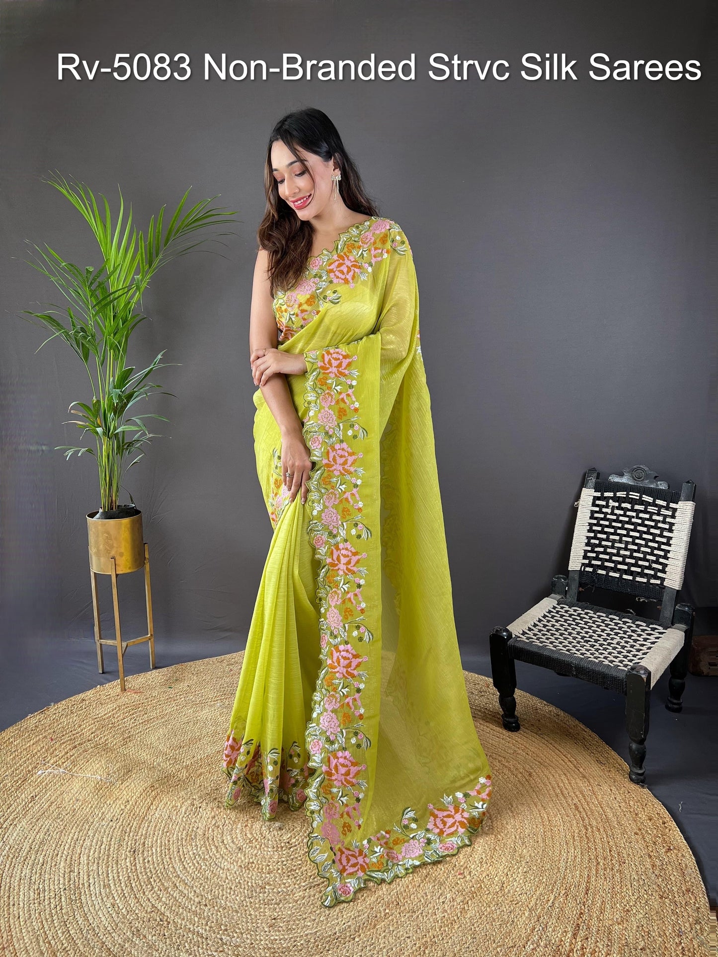 Rv-5083 Non-Branded Strvc Silk Sarees