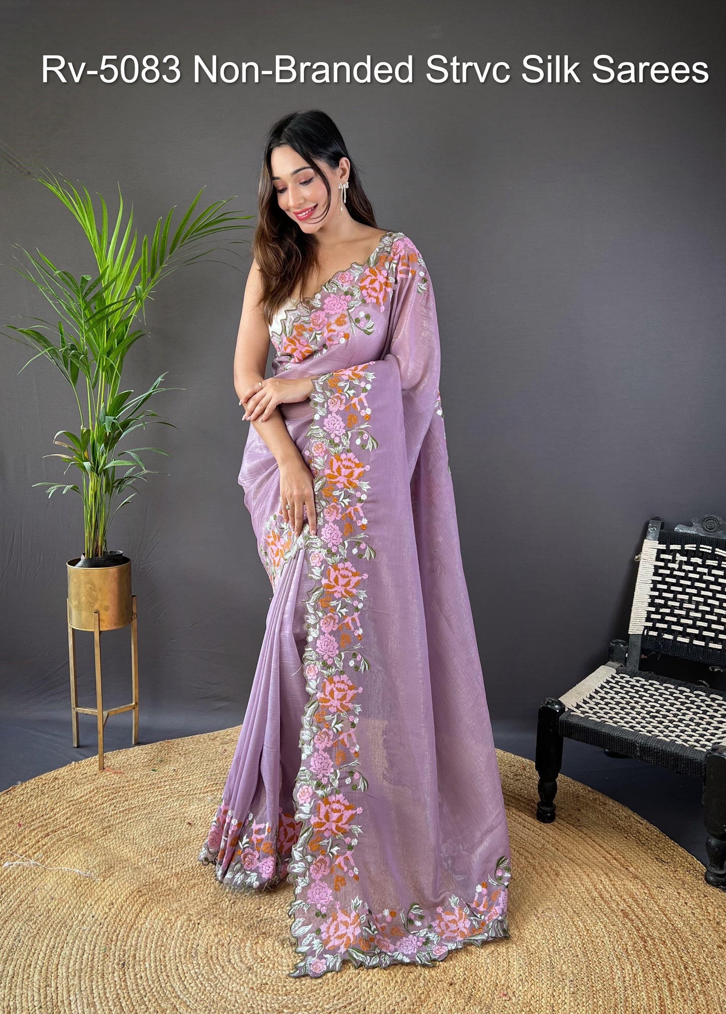 Rv-5083 Non-Branded Strvc Silk Sarees