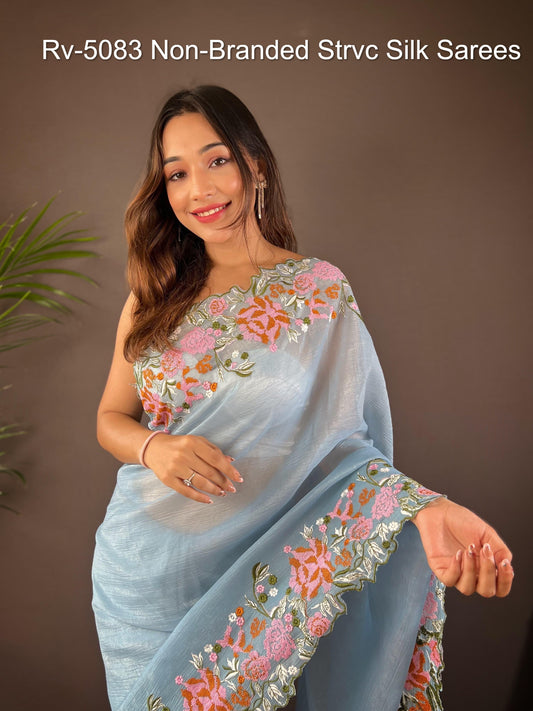 Rv-5083 Non-Branded Strvc Silk Sarees