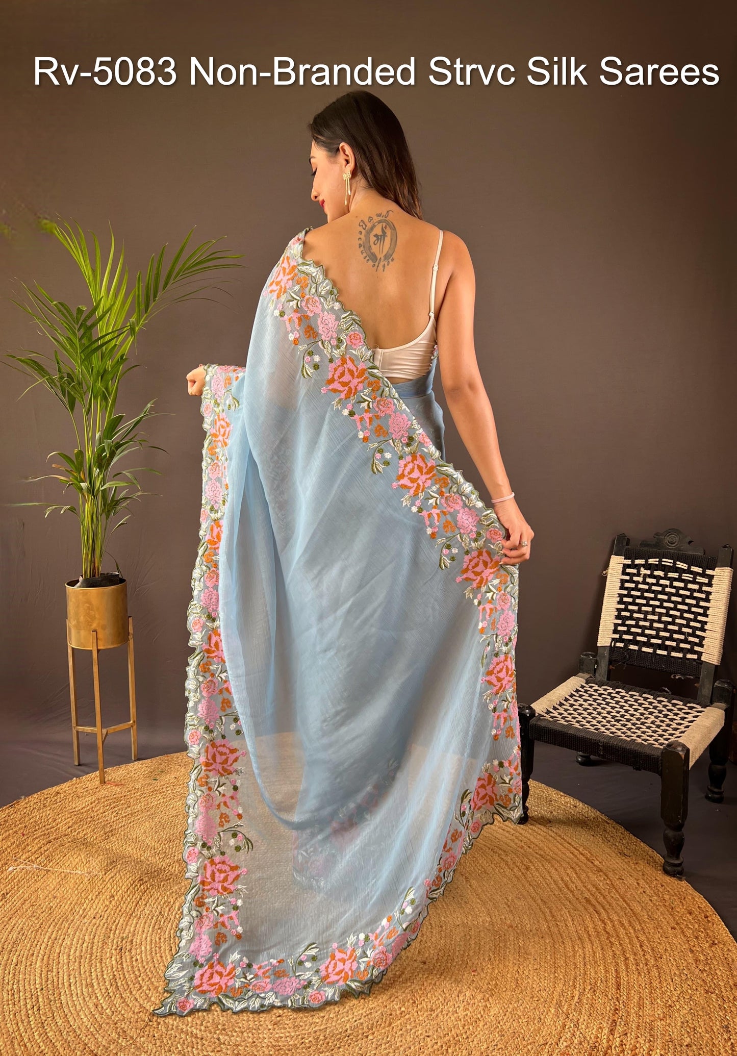 Rv-5083 Non-Branded Strvc Silk Sarees