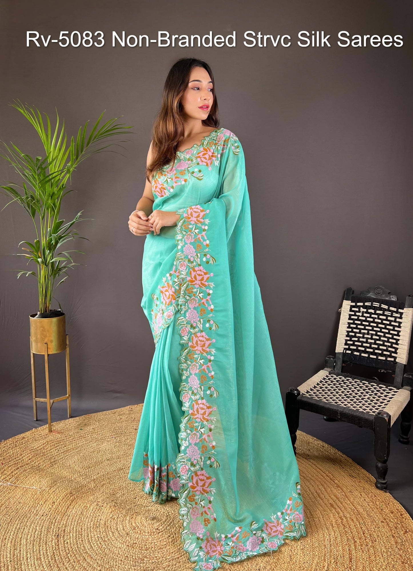 Rv-5083 Non-Branded Strvc Silk Sarees