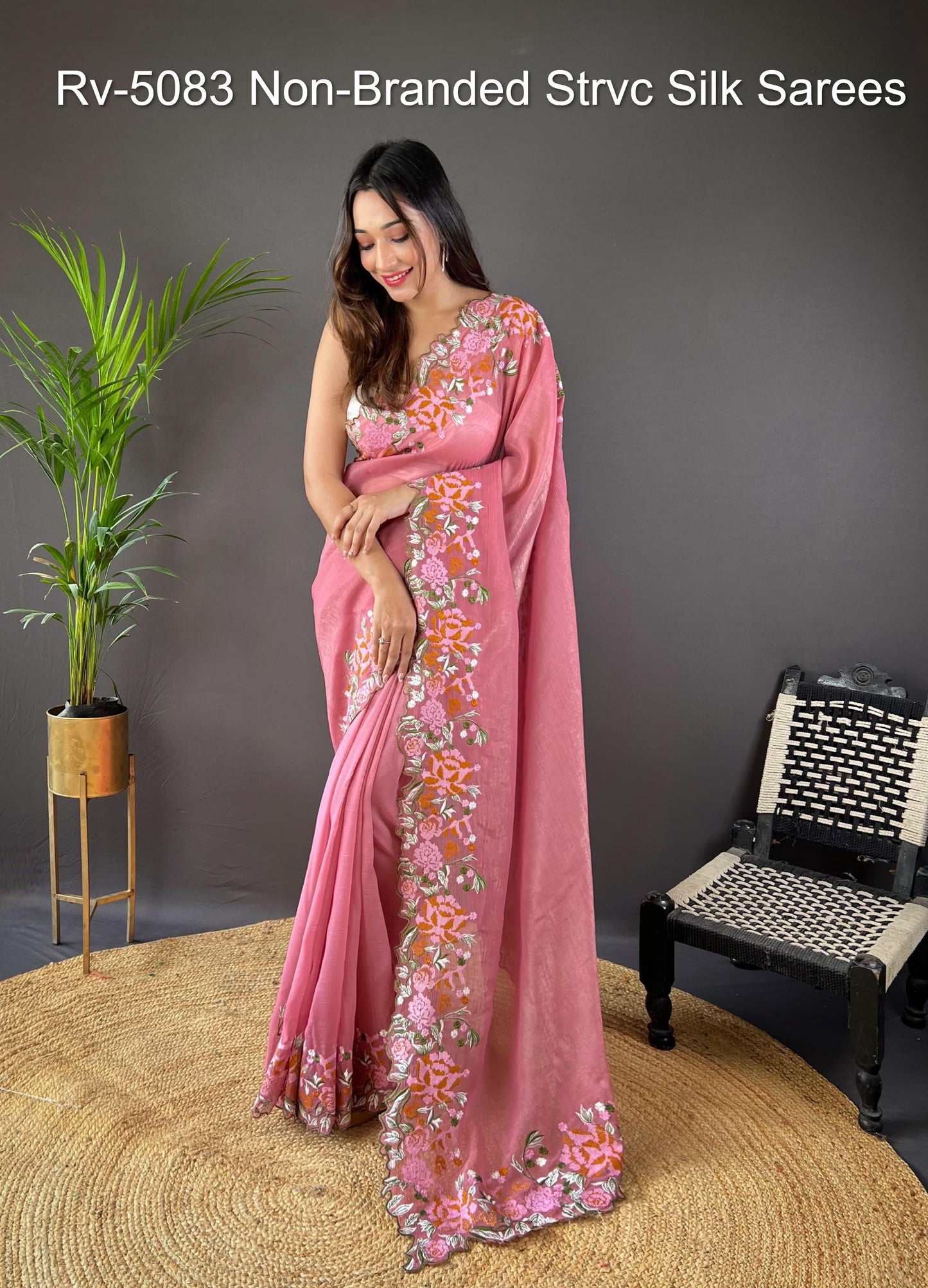 Rv-5083 Non-Branded Strvc Silk Sarees