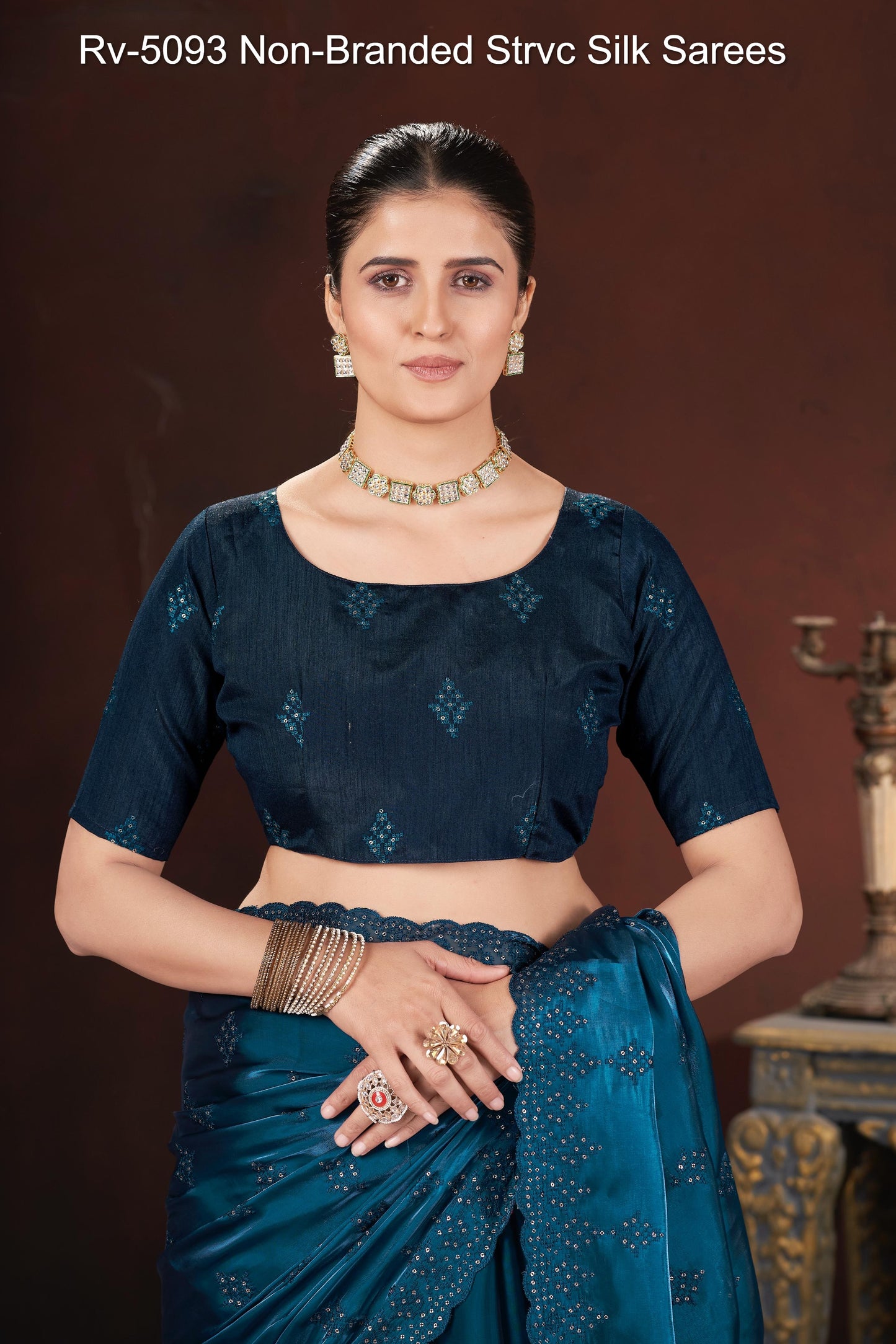 Rv-5093 Non-Branded Strvc Silk Sarees