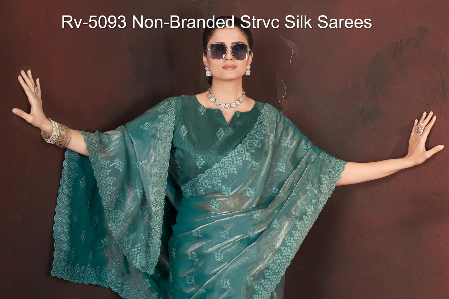 Rv-5093 Non-Branded Strvc Silk Sarees