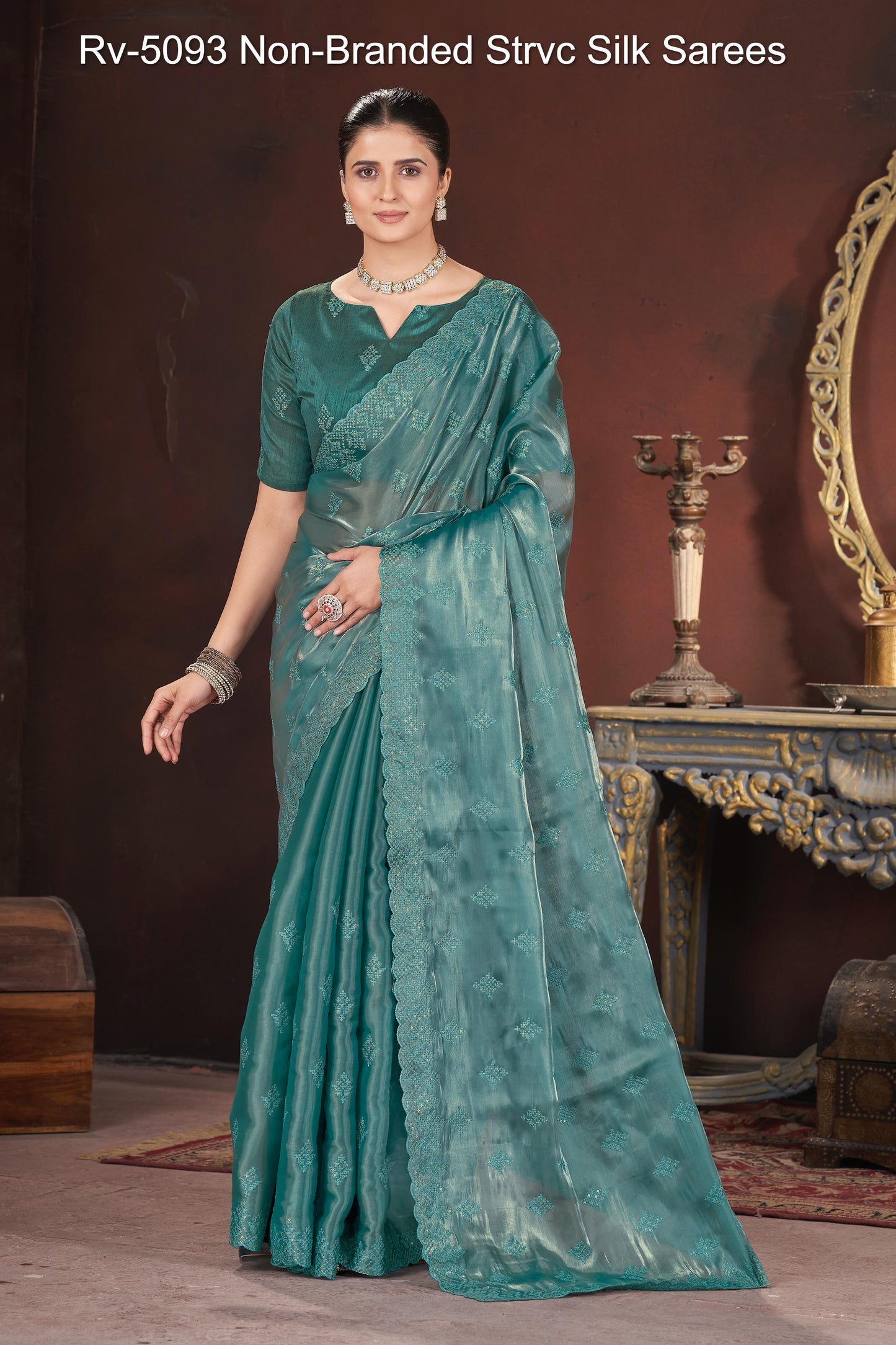 Rv-5093 Non-Branded Strvc Silk Sarees