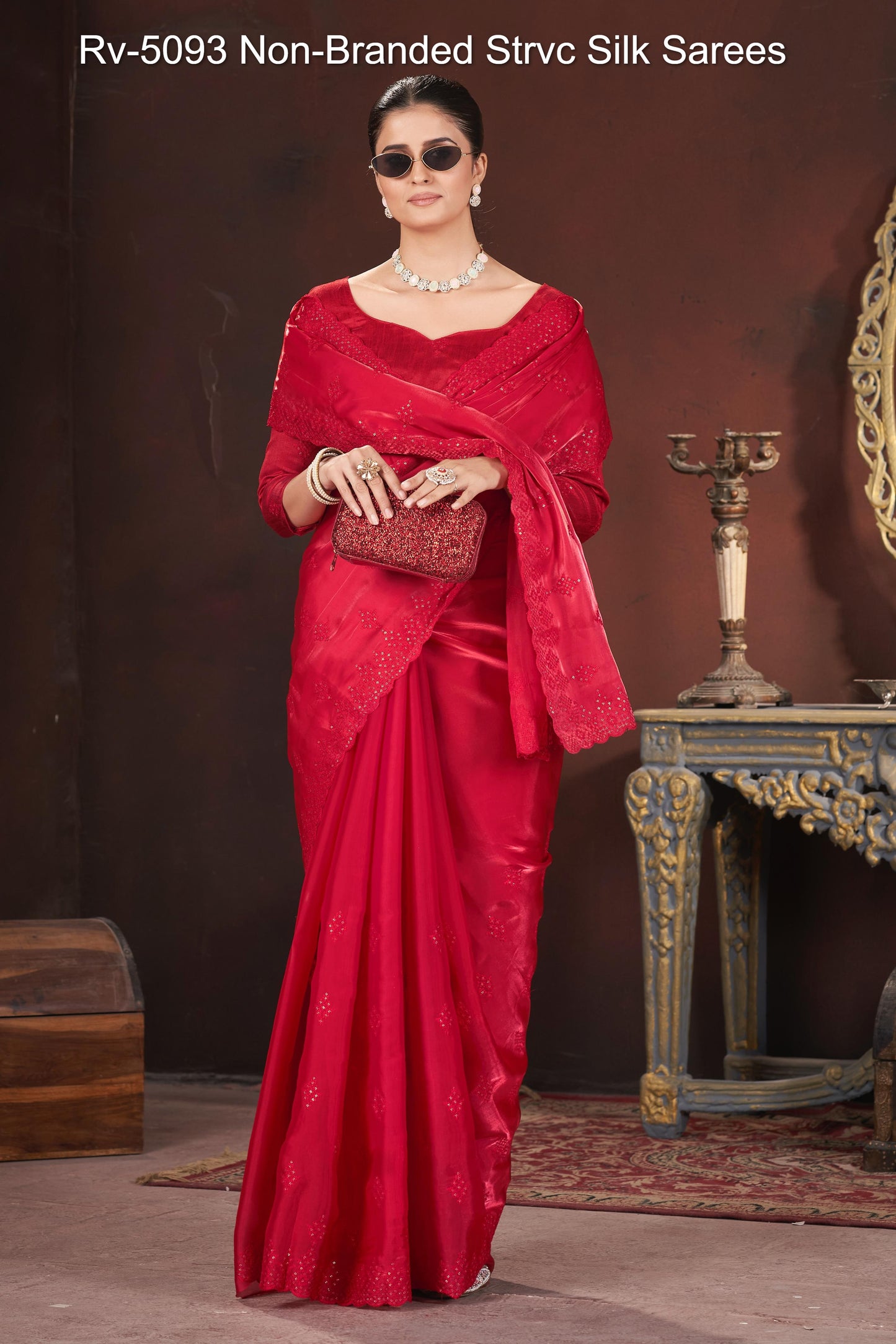 Rv-5093 Non-Branded Strvc Silk Sarees