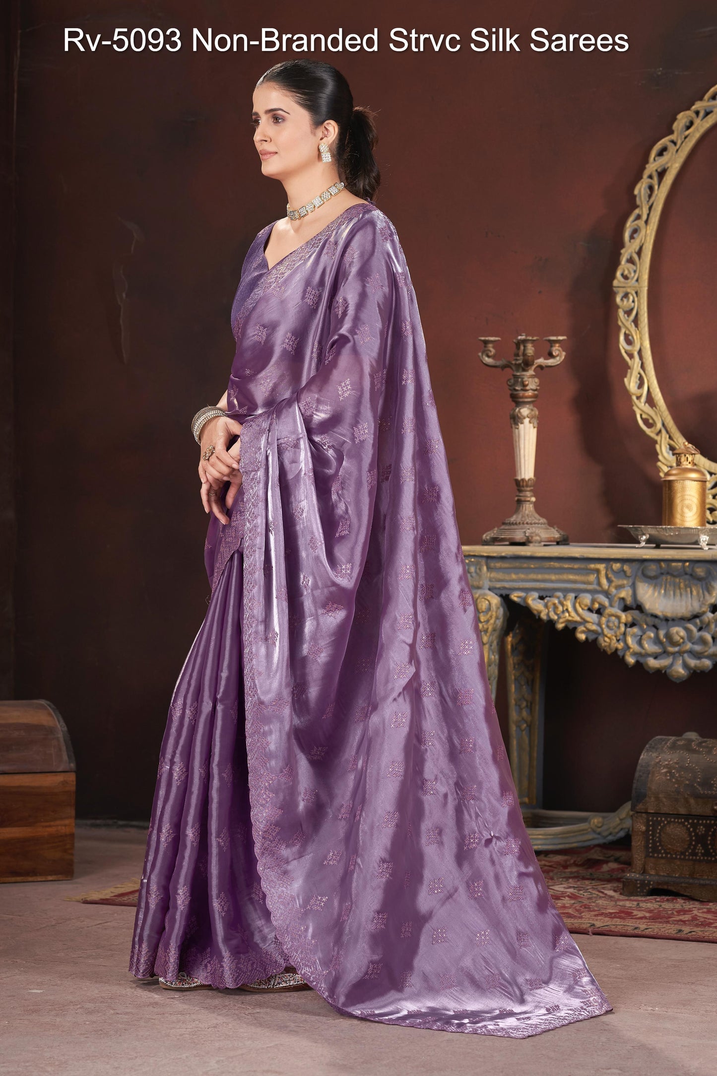 Rv-5093 Non-Branded Strvc Silk Sarees