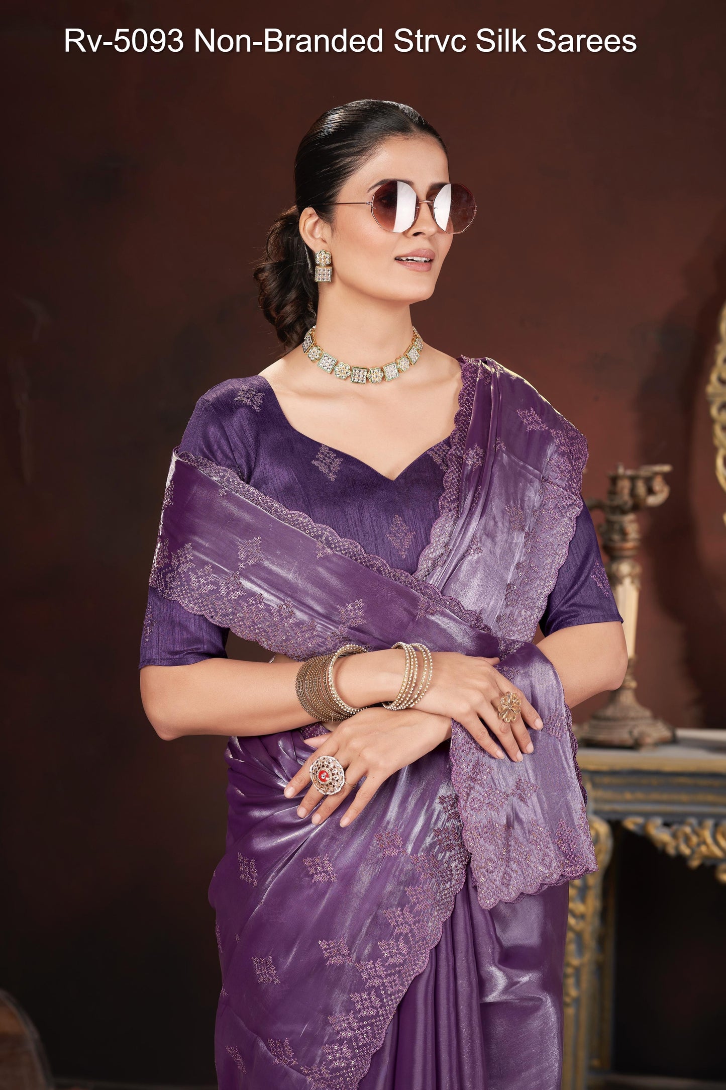 Rv-5093 Non-Branded Strvc Silk Sarees