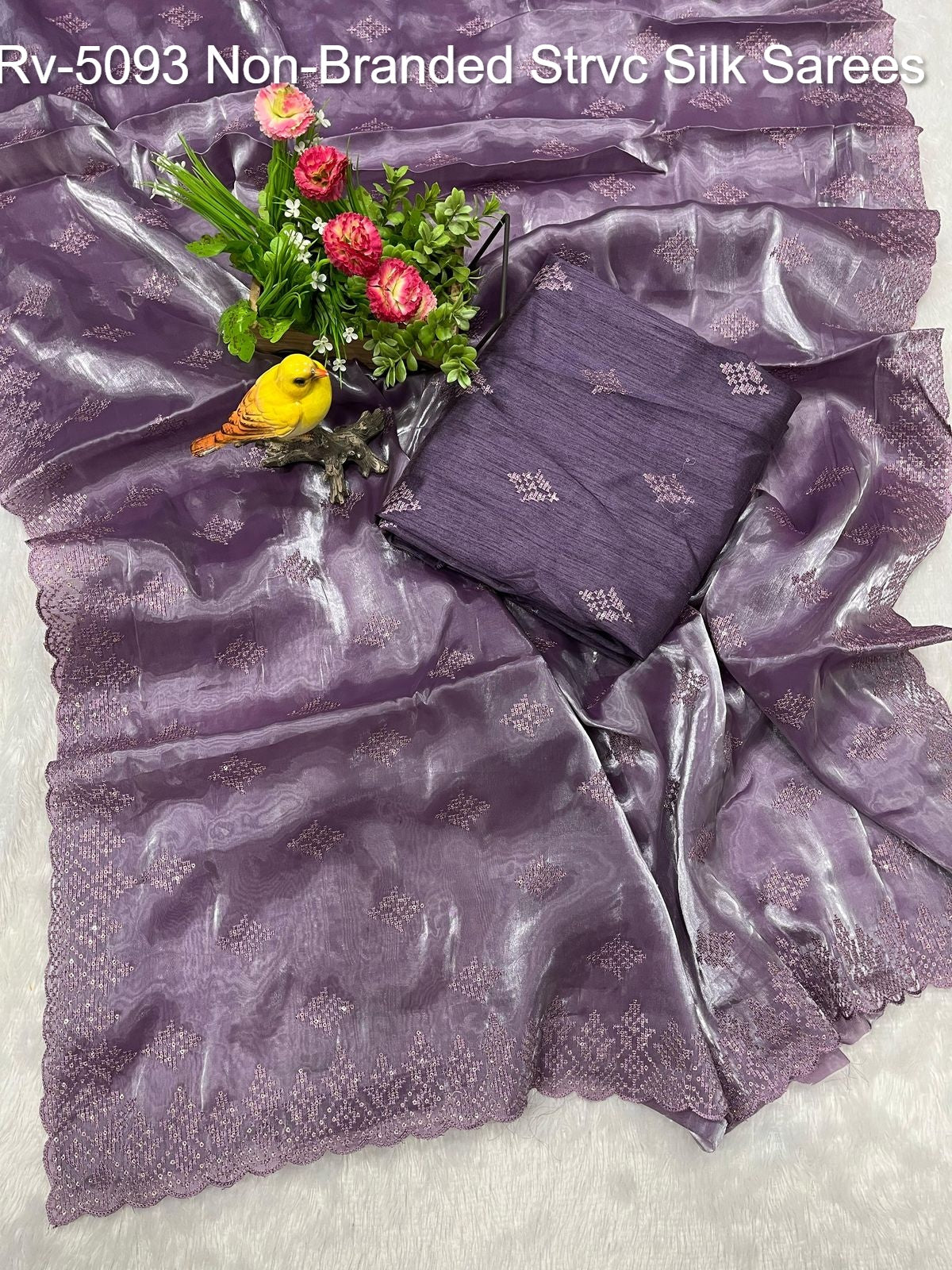 Rv-5093 Non-Branded Strvc Silk Sarees