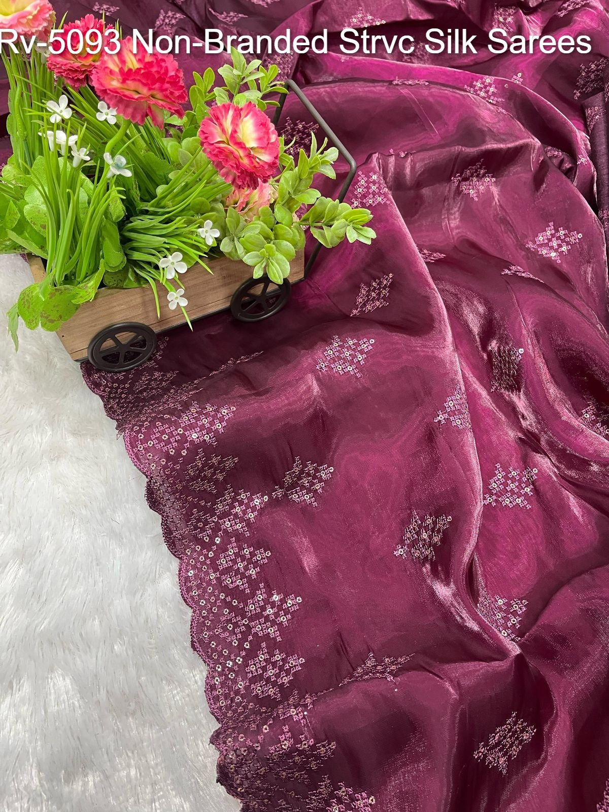 Rv-5093 Non-Branded Strvc Silk Sarees