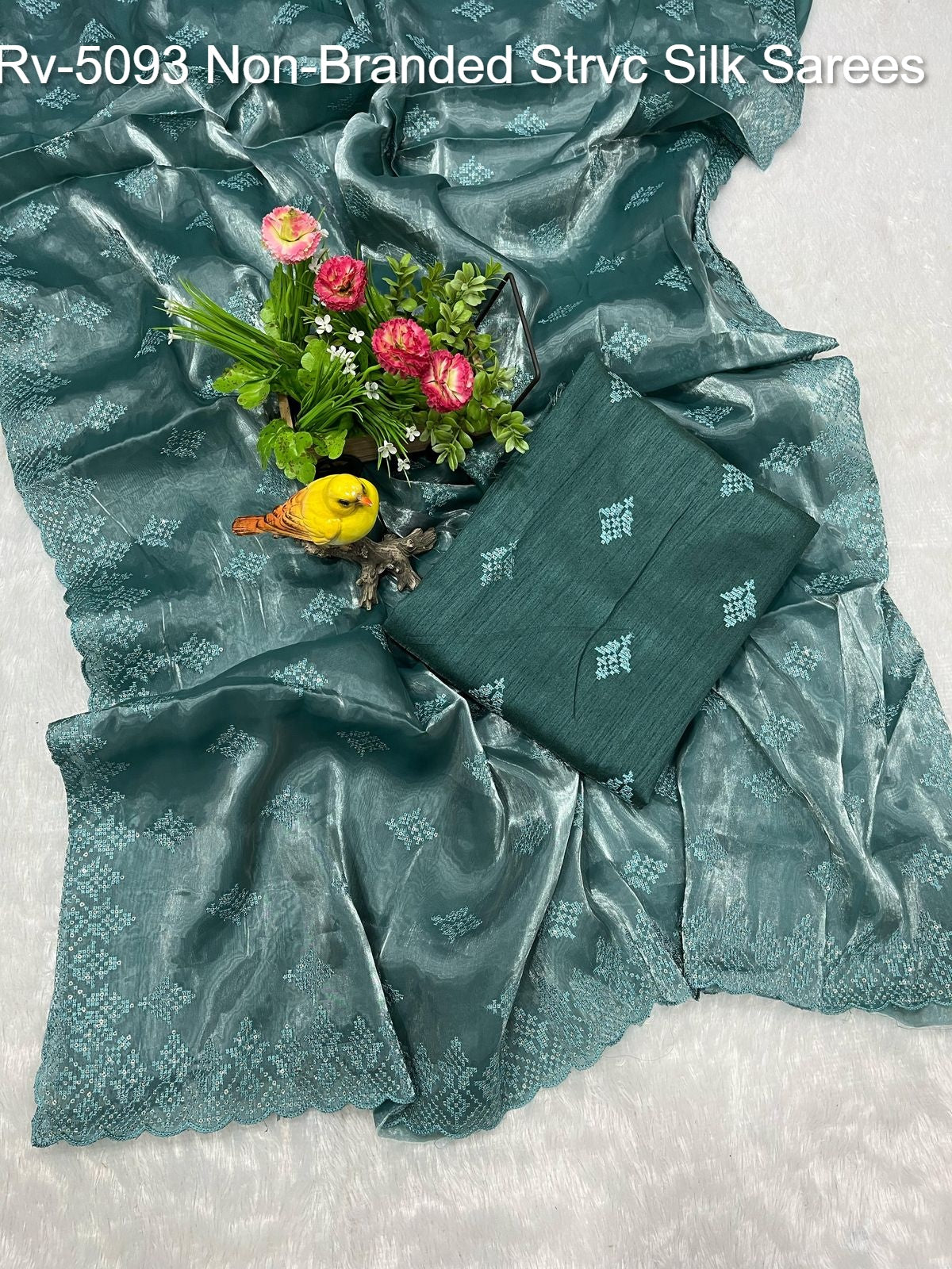 Rv-5093 Non-Branded Strvc Silk Sarees