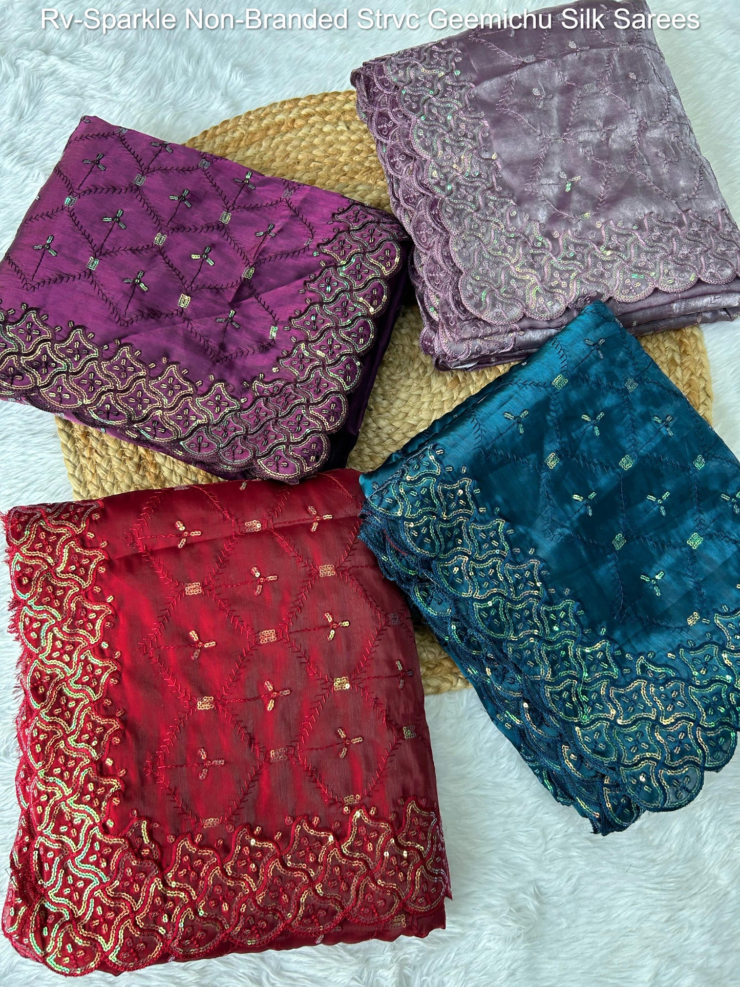 Rv-Sparkle Non-Branded Strvc Geemichu Silk Sarees