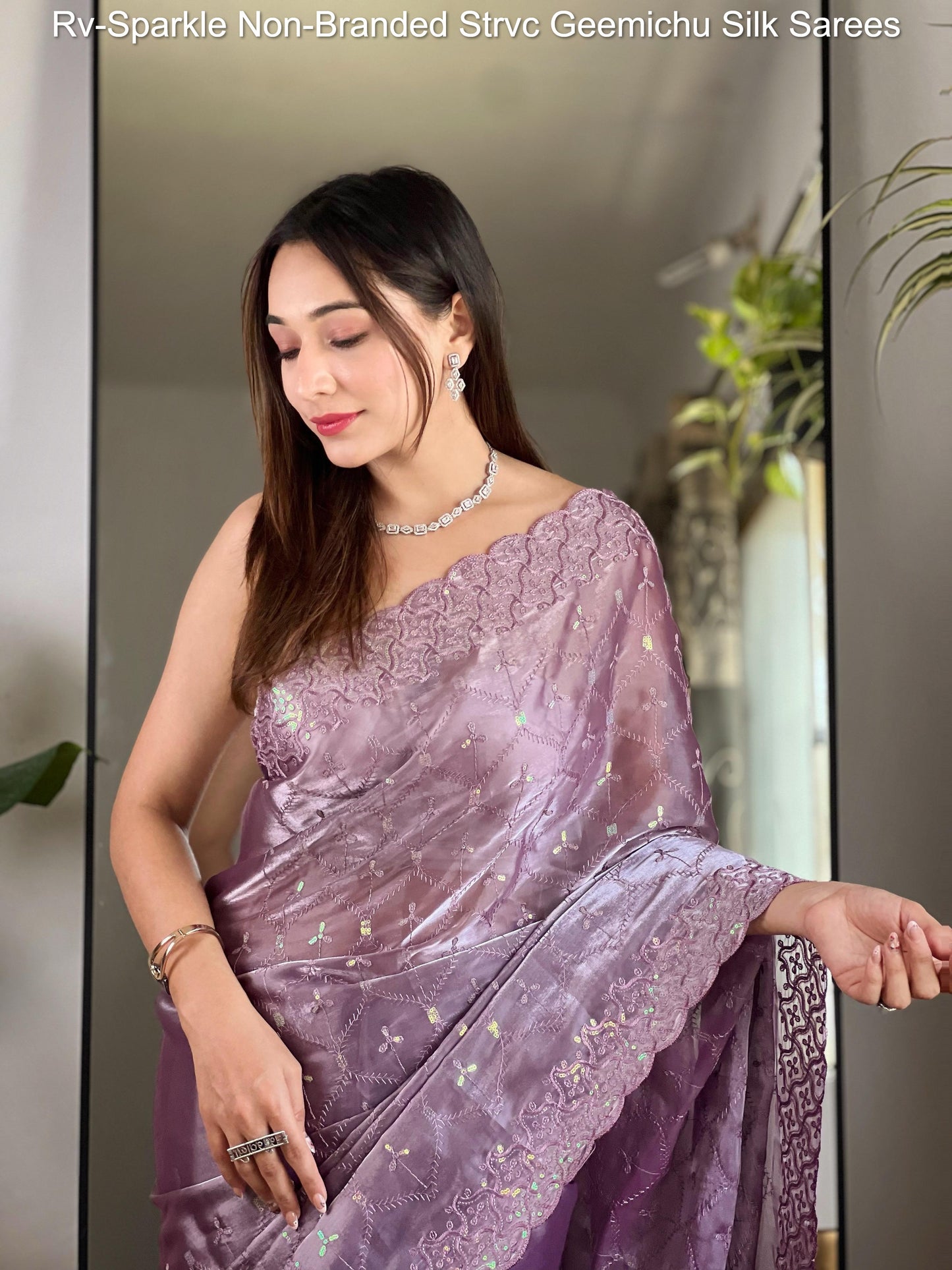 Rv-Sparkle Non-Branded Strvc Geemichu Silk Sarees