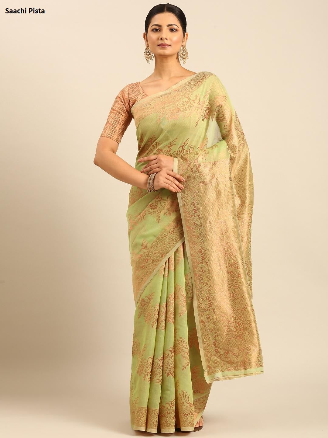 Saachi Pista Bunawat Sarees