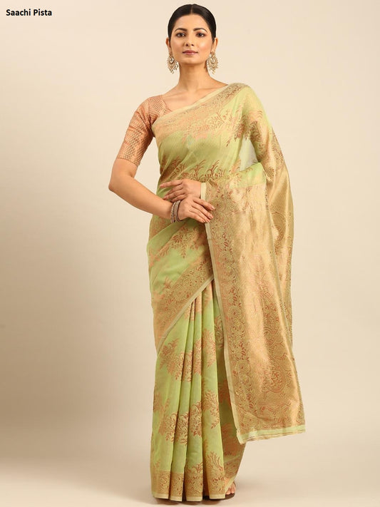 Saachi Pista Bunawat Sarees