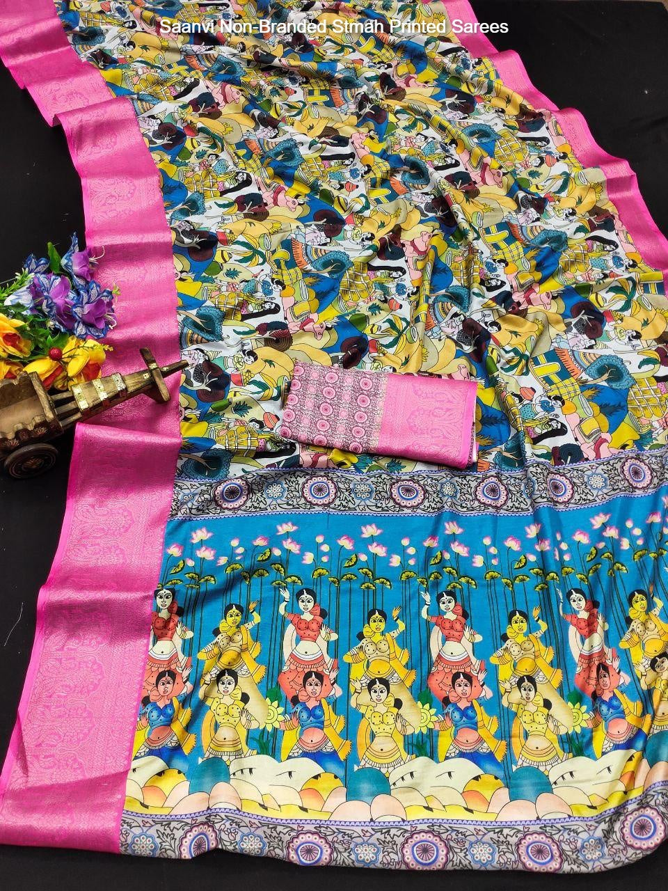 Saanvi Non-Branded Stmah Printed Sarees