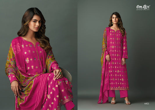 Sadia Omtex Lace Work Unstitched Suits
