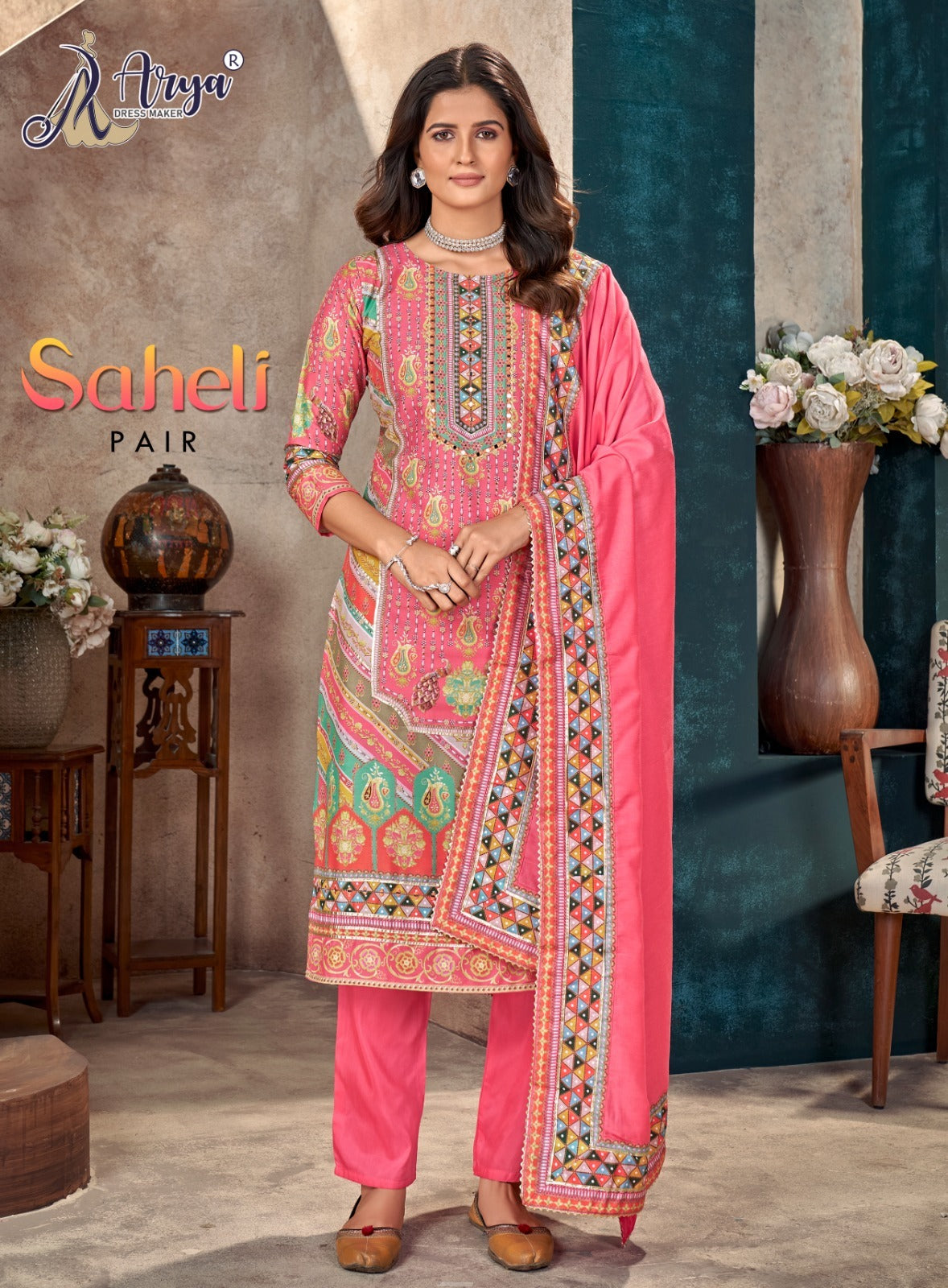 Saheli Adm Muslin Readymade Suits