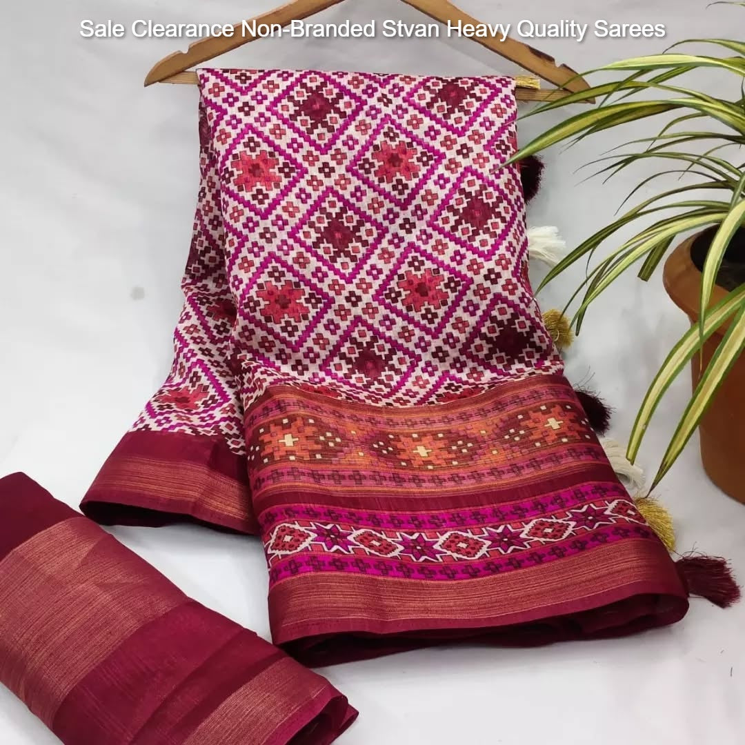 Sale Clearance Non-Branded Stvan Heavy Quality Sarees