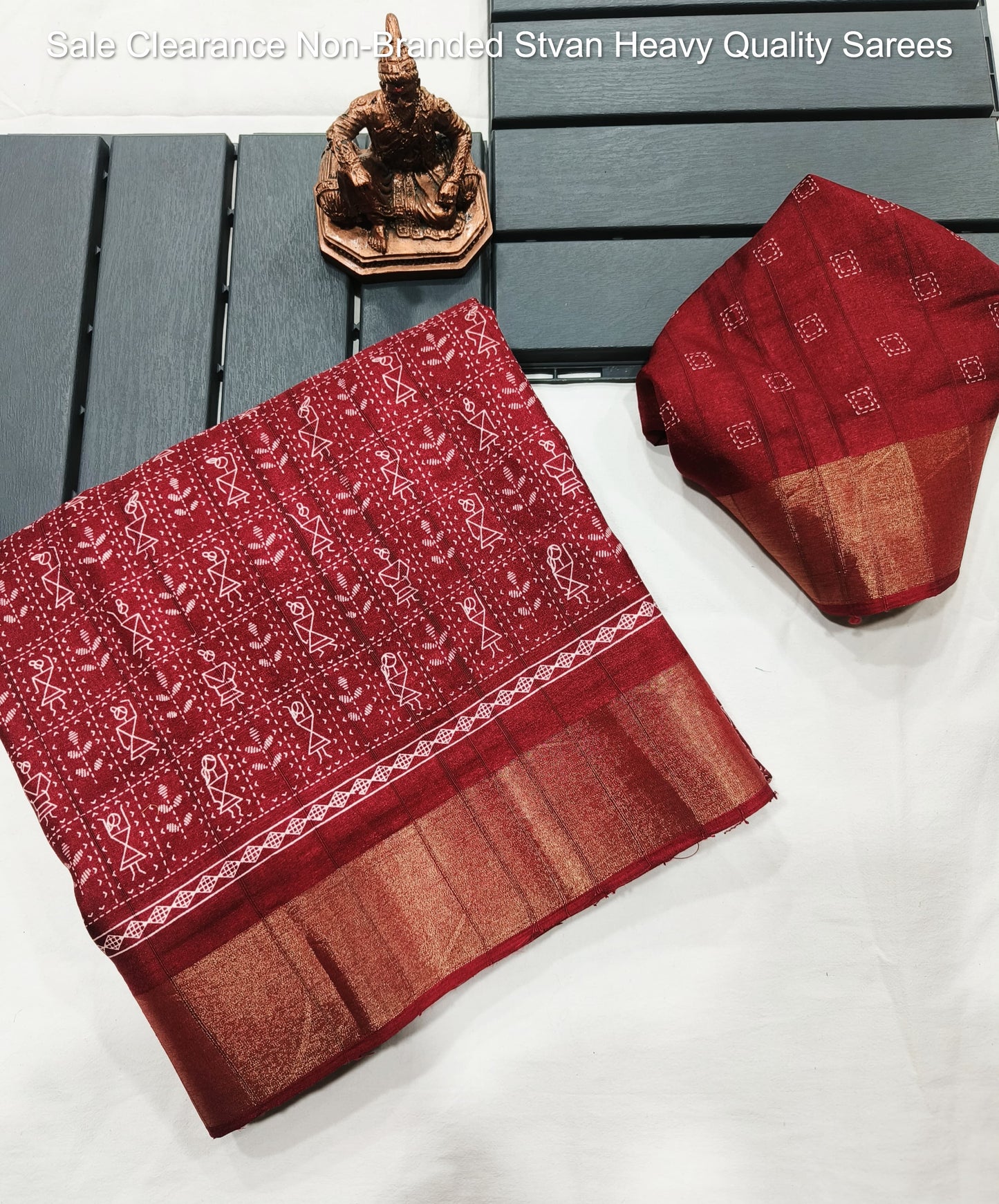 Sale Clearance Non-Branded Stvan Heavy Quality Sarees