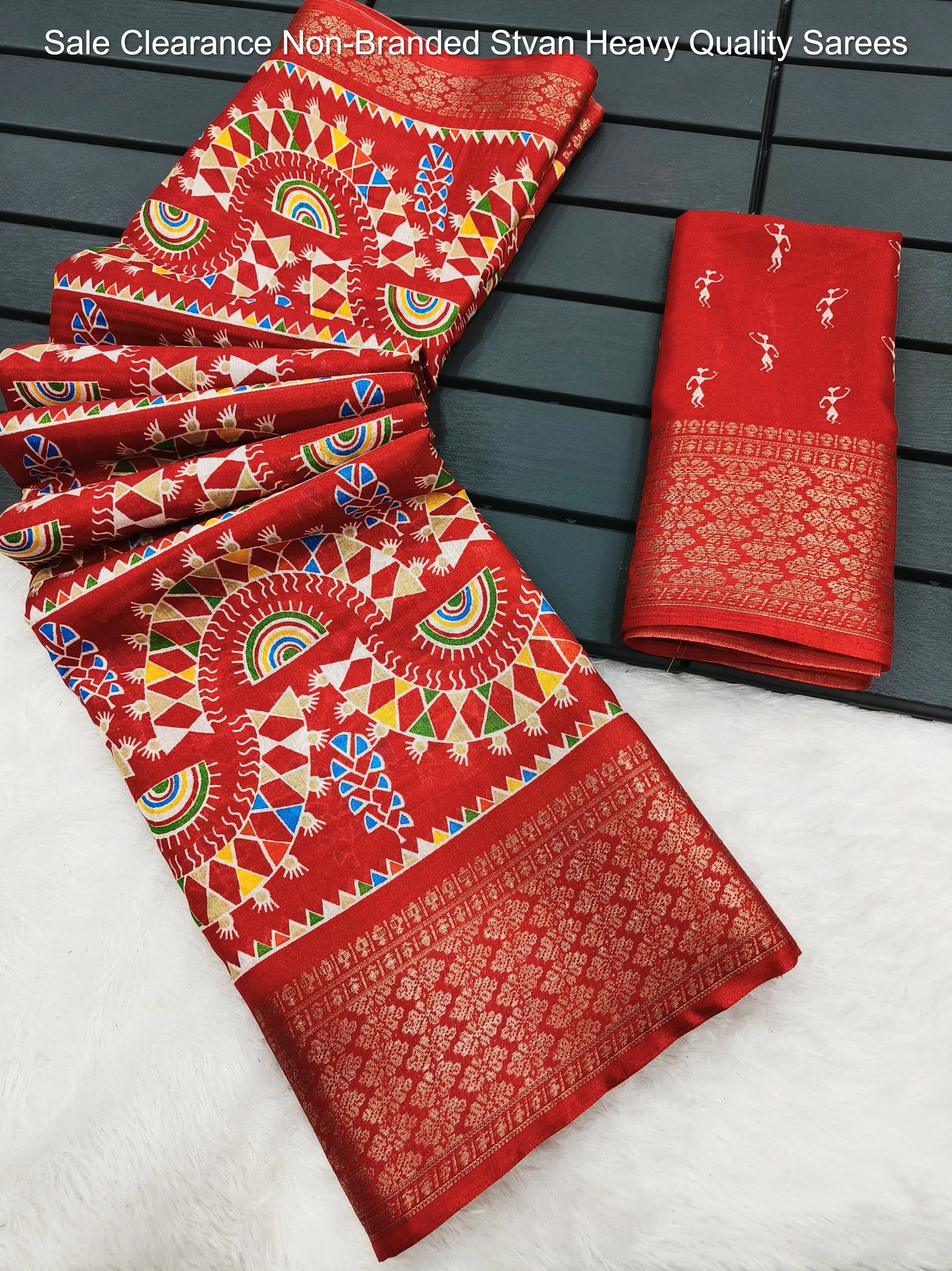 Sale Clearance Non-Branded Stvan Heavy Quality Sarees