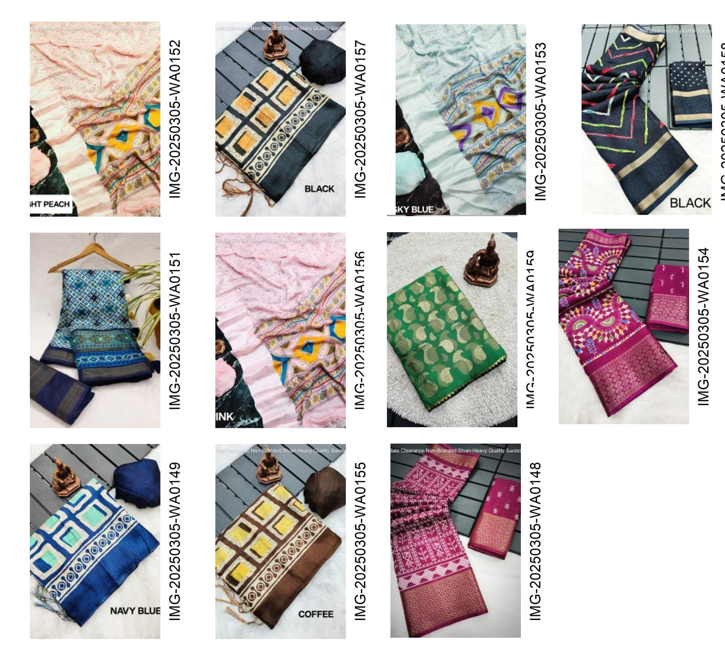 Sale Clearance Non-Branded Stvan Heavy Quality Sarees