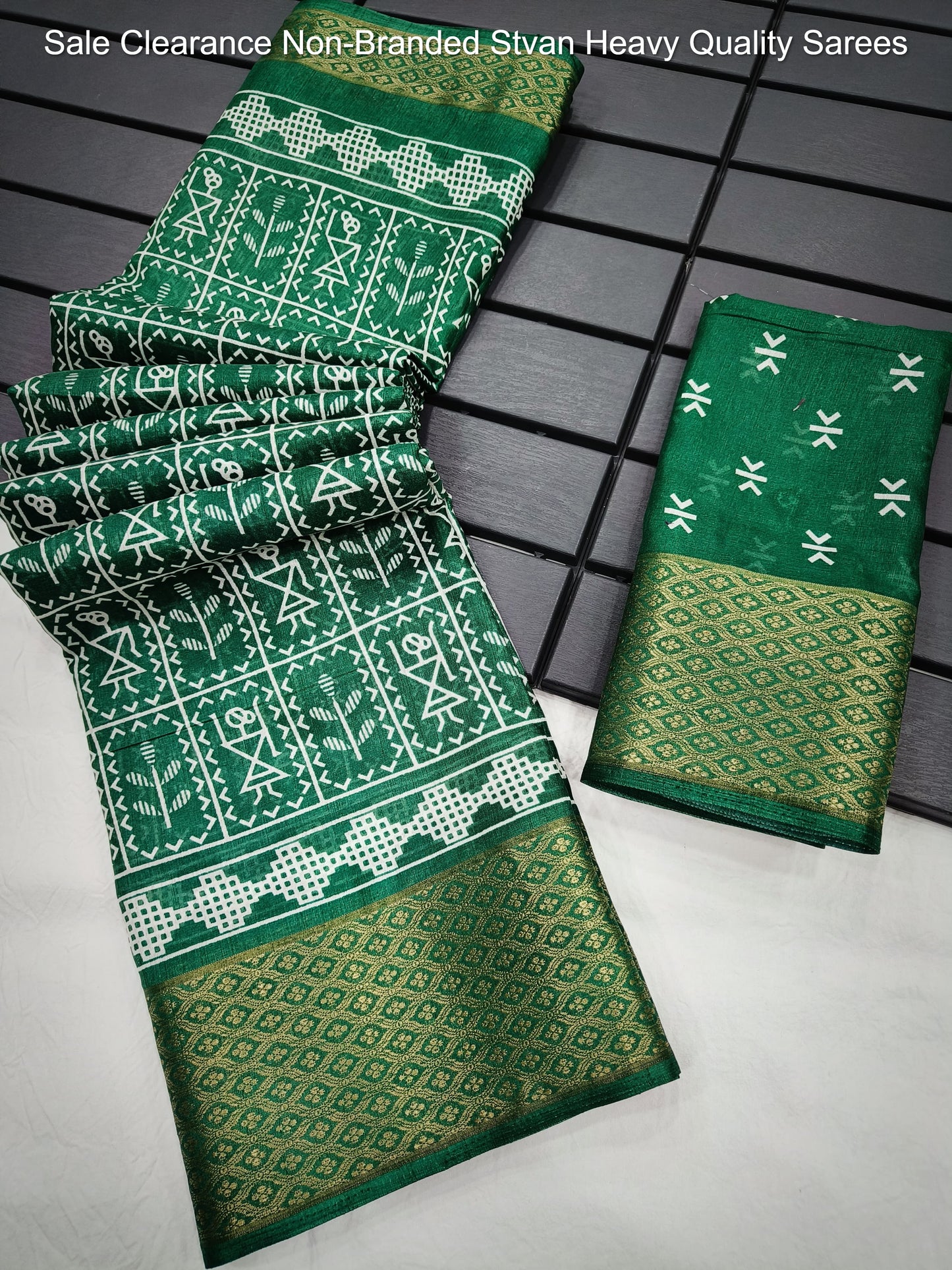 Sale Clearance Non-Branded Stvan Heavy Quality Sarees