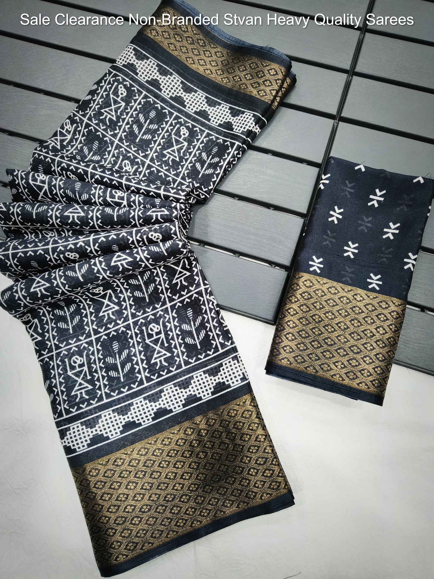 Sale Clearance Non-Branded Stvan Heavy Quality Sarees