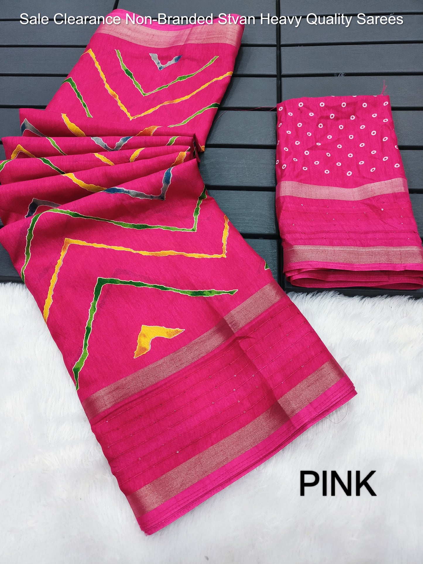Sale Clearance Non-Branded Stvan Heavy Quality Sarees