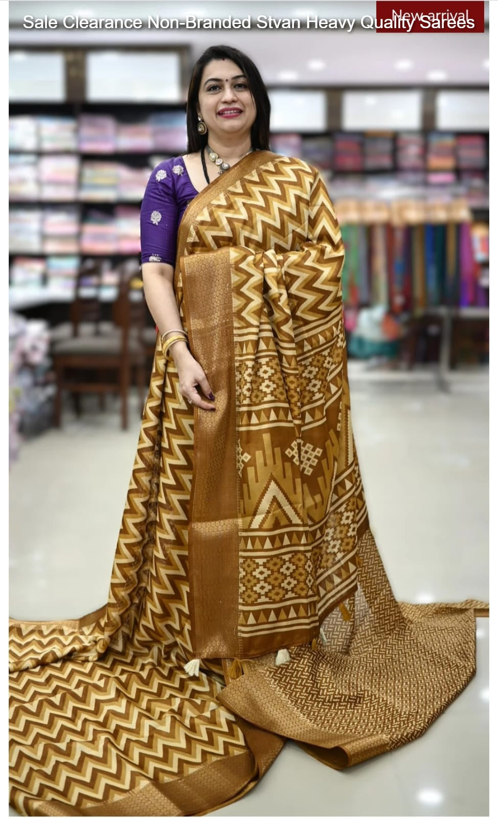 Sale Clearance Non-Branded Stvan Heavy Quality Sarees