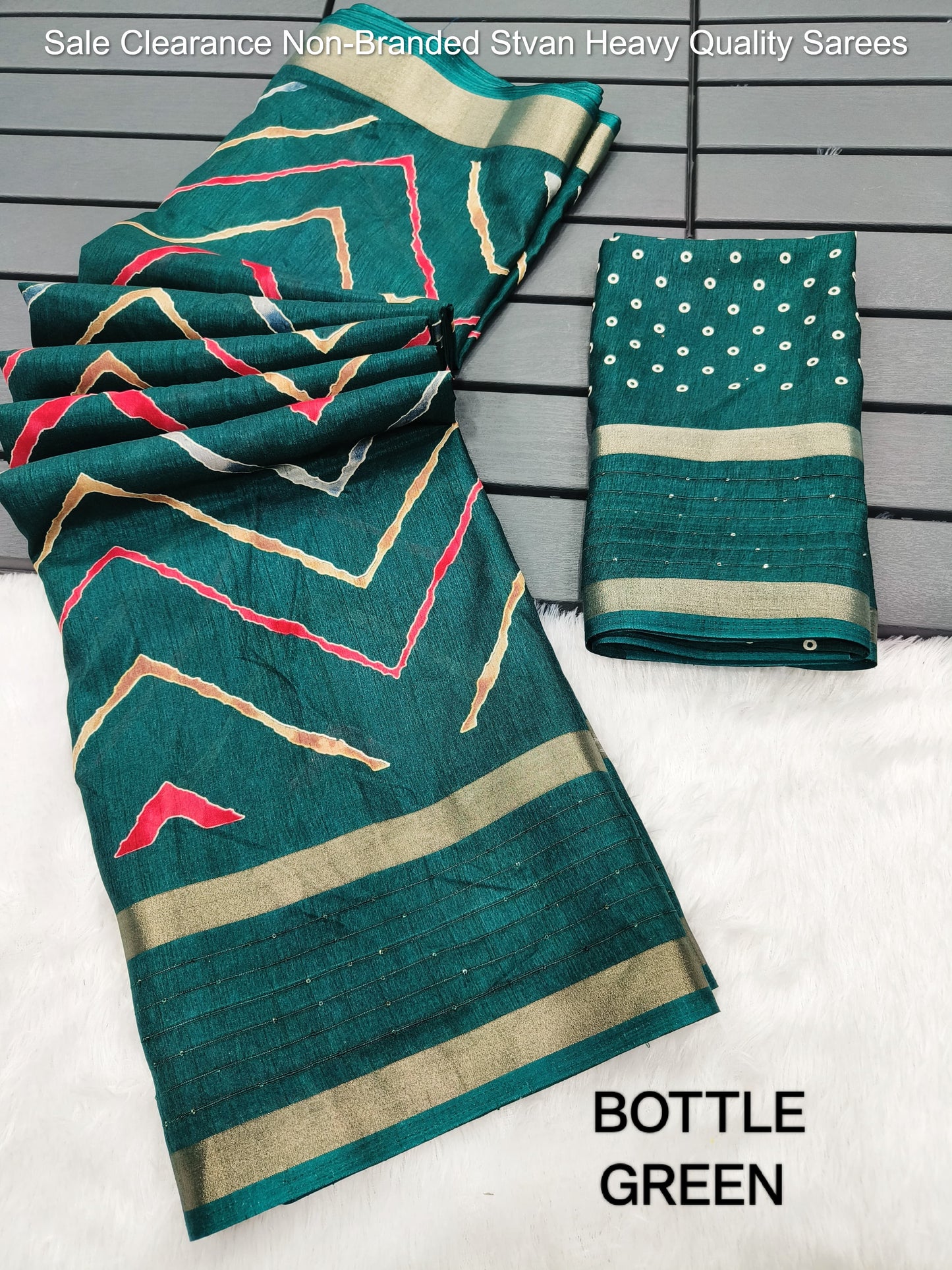 Sale Clearance Non-Branded Stvan Heavy Quality Sarees