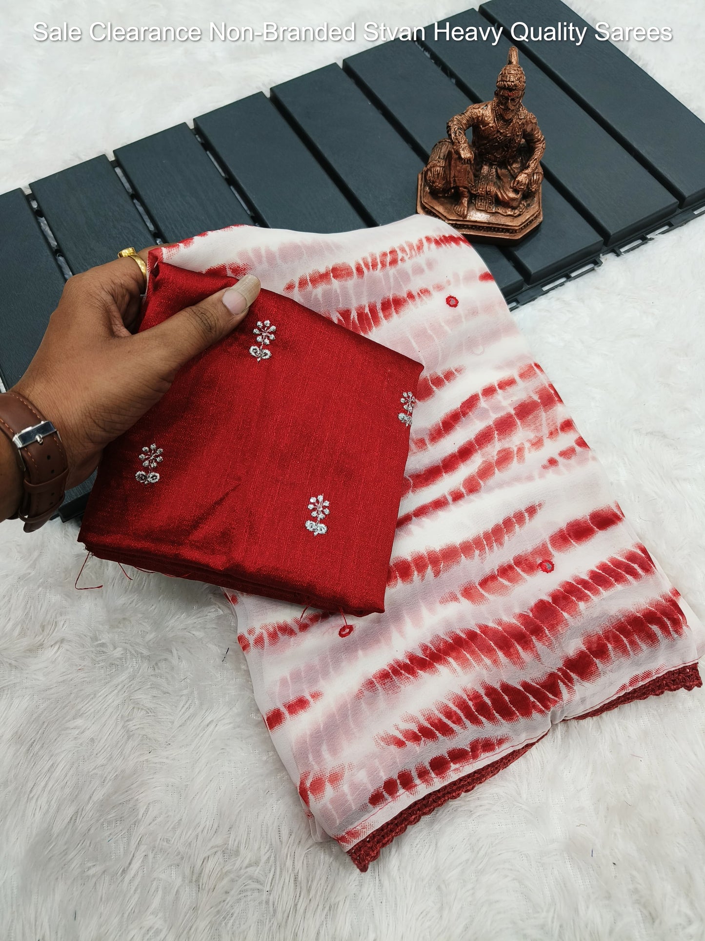 Sale Clearance Non-Branded Stvan Heavy Quality Sarees