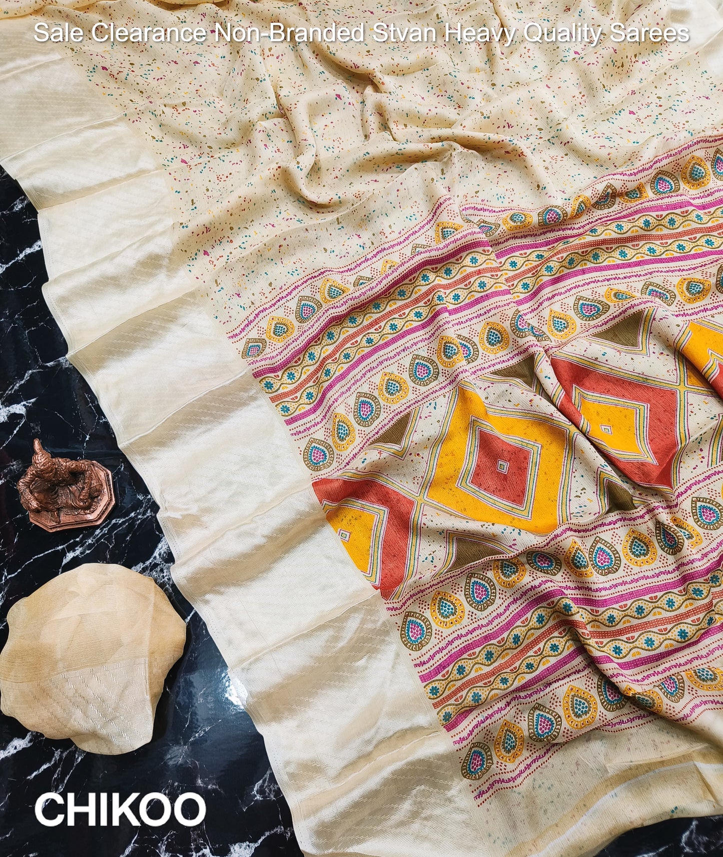 Sale Clearance Non-Branded Stvan Heavy Quality Sarees