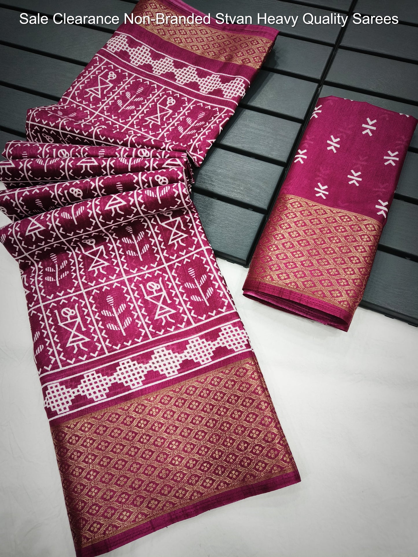 Sale Clearance Non-Branded Stvan Heavy Quality Sarees