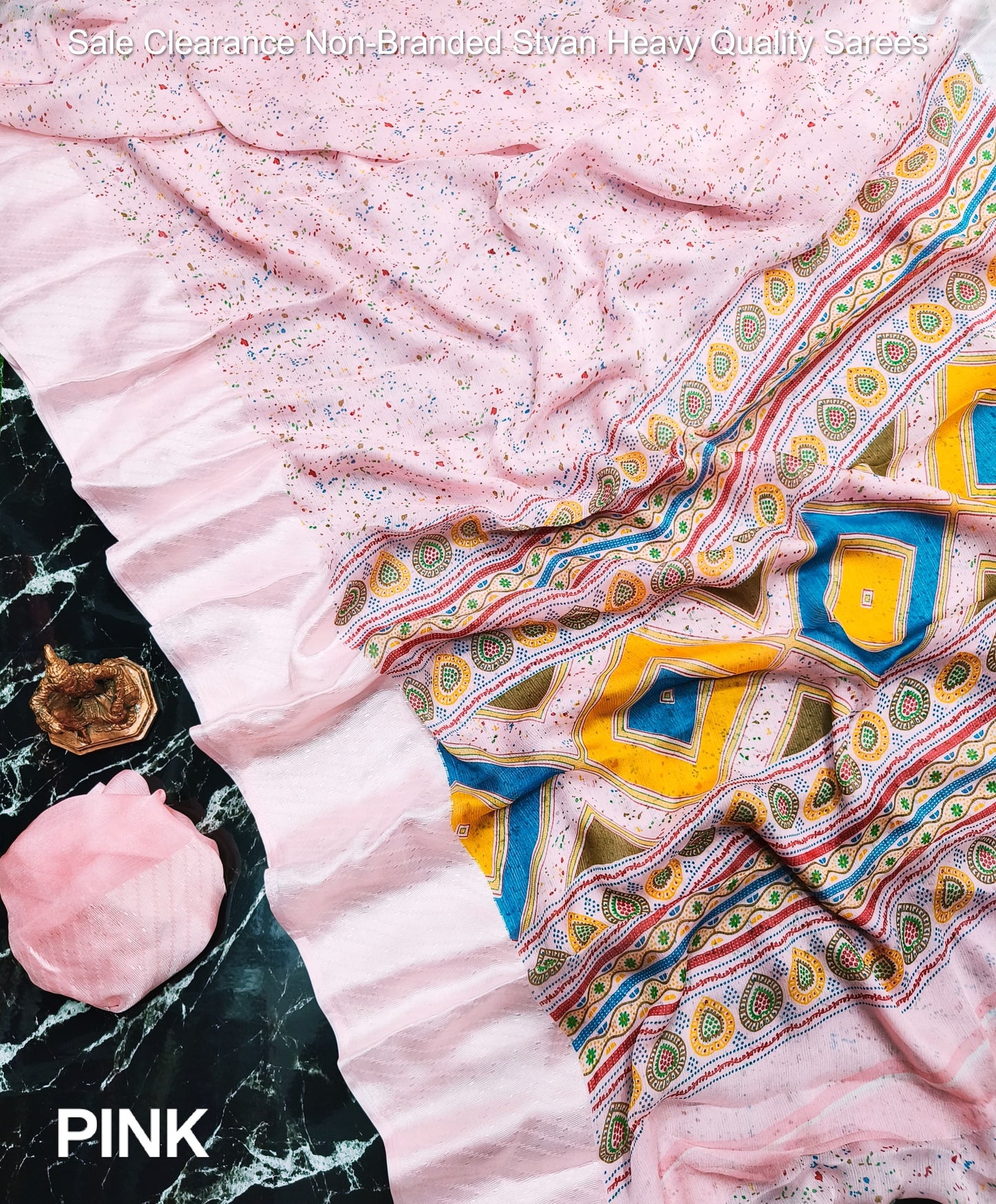 Sale Clearance Non-Branded Stvan Heavy Quality Sarees