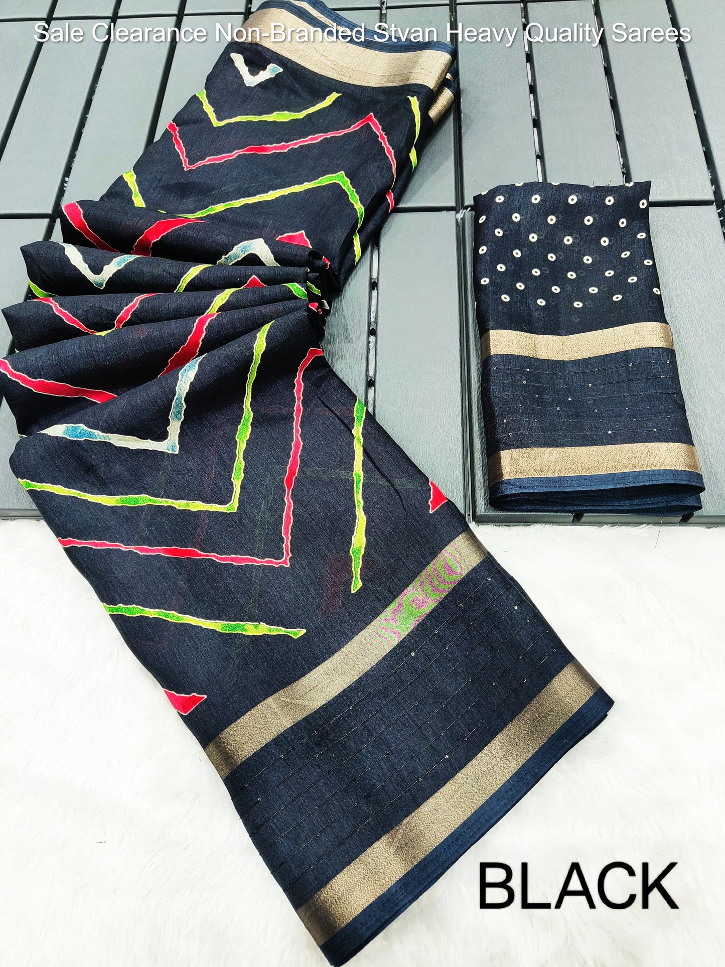 Sale Clearance Non-Branded Stvan Heavy Quality Sarees