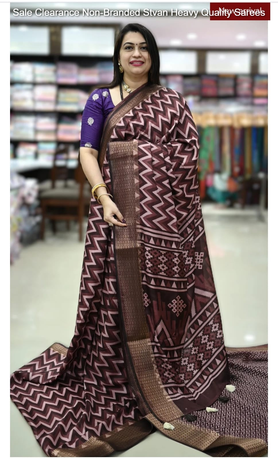 Sale Clearance Non-Branded Stvan Heavy Quality Sarees