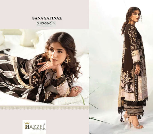 Sana Safinaz 0345 Hazzel Printed Pakistani Patch Suits