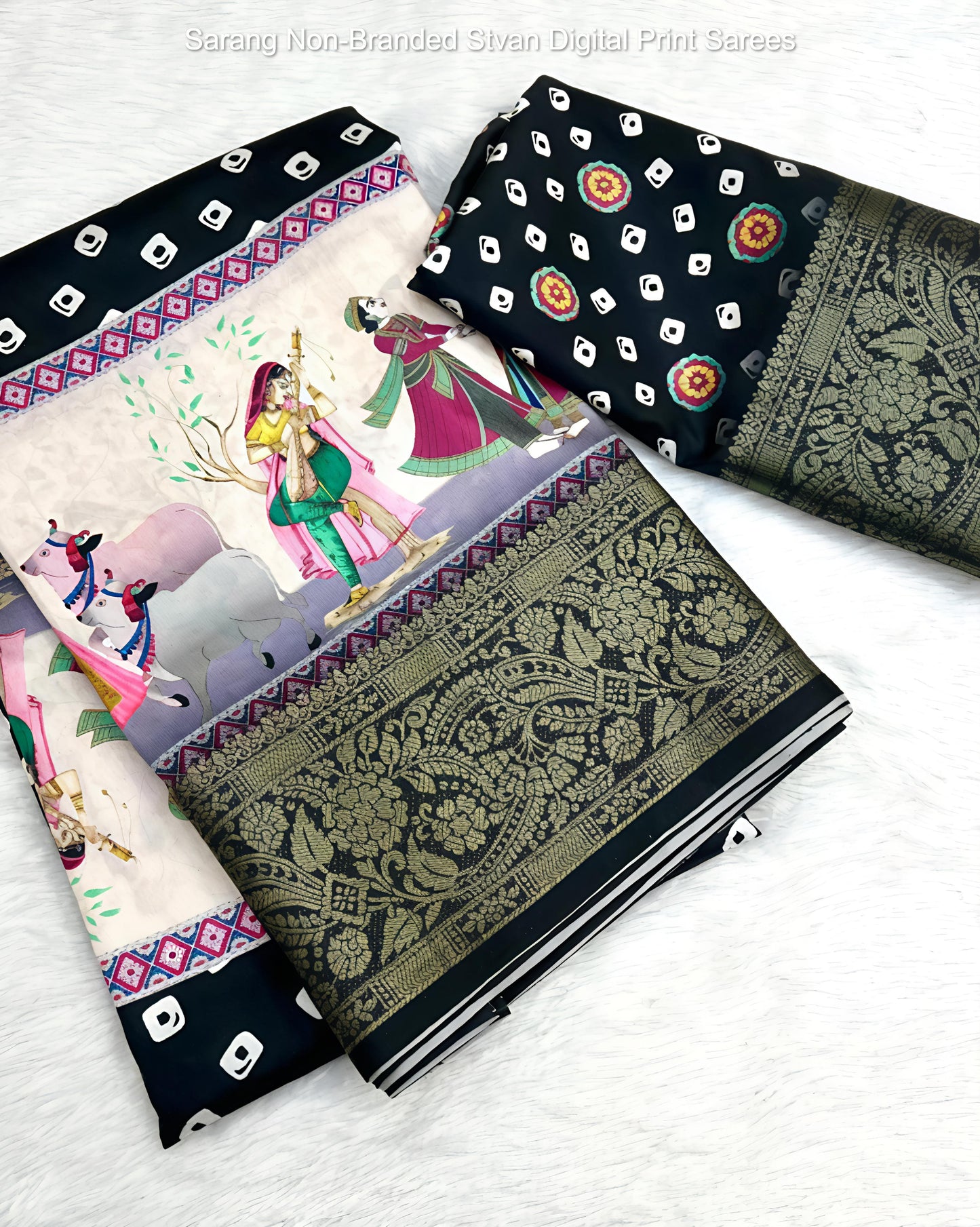 Sarang Non-Branded Stvan Digital Print Sarees