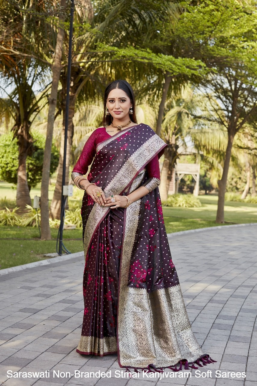 Saraswati Non-Branded Stmai Kanjivaram Soft Sarees