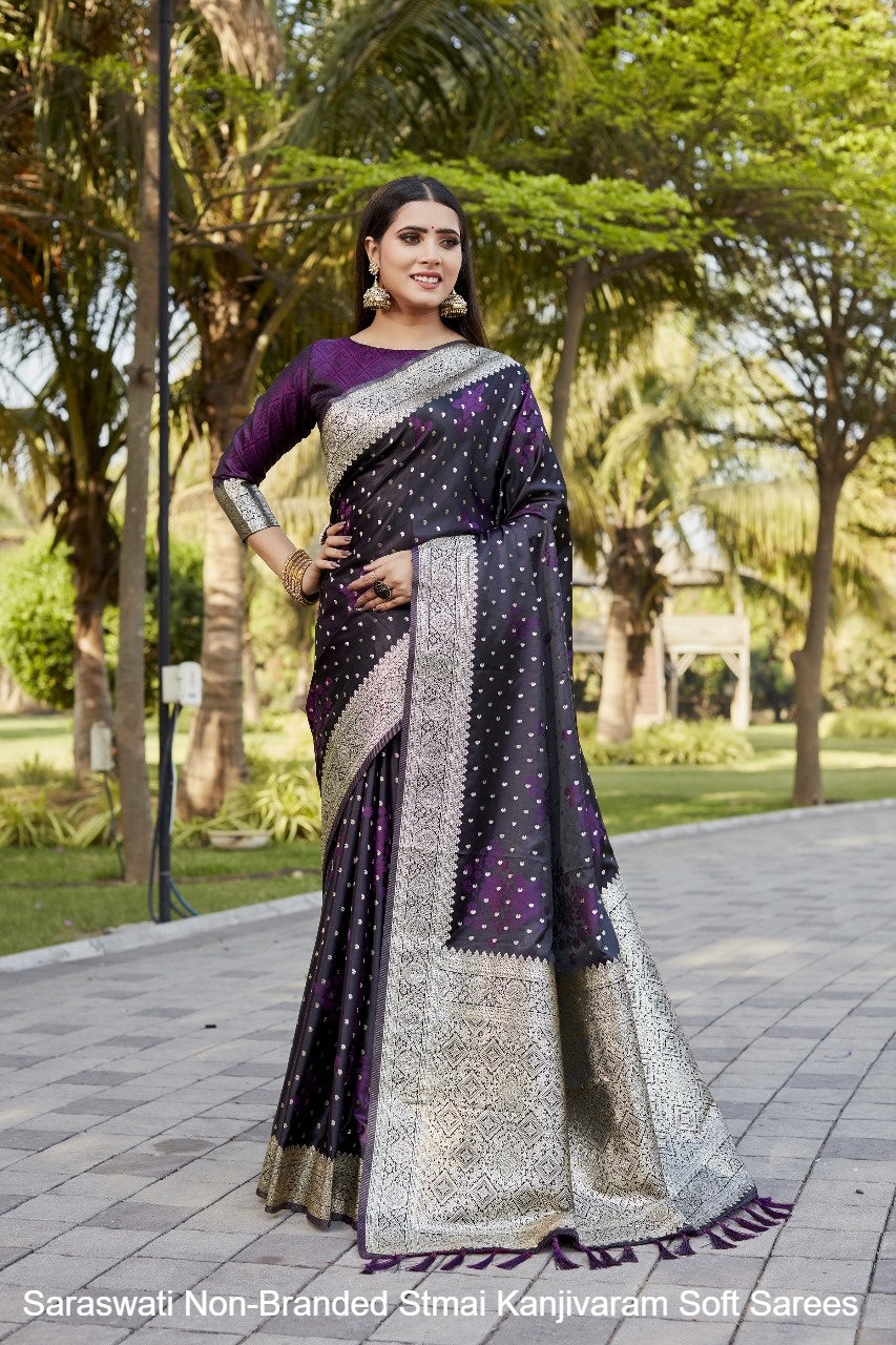 Saraswati Non-Branded Stmai Kanjivaram Soft Sarees