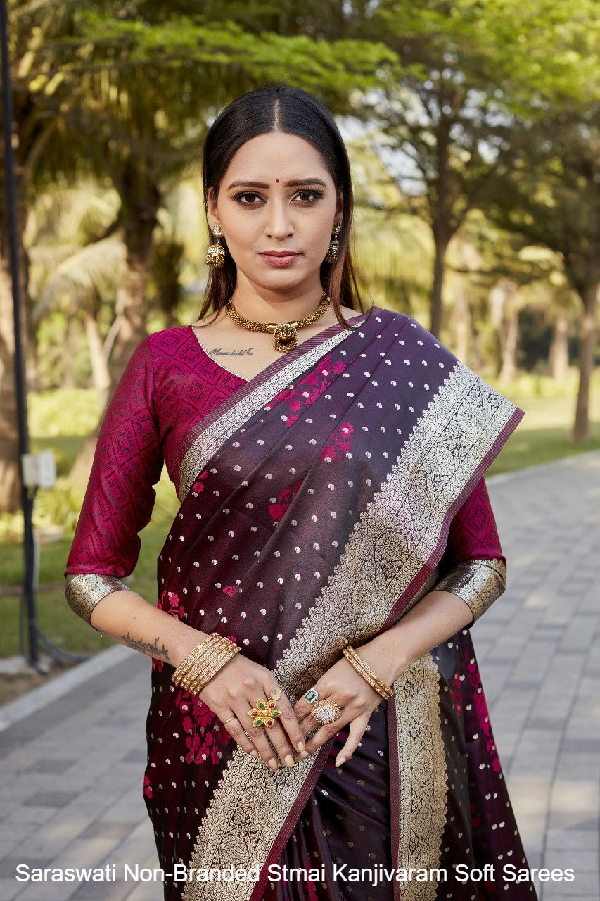 Saraswati Non-Branded Stmai Kanjivaram Soft Sarees