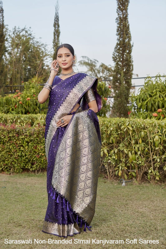 Saraswati Non-Branded Stmai Kanjivaram Soft Sarees