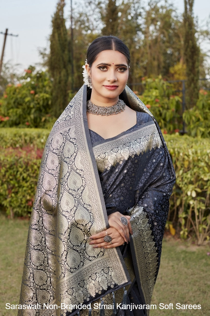 Saraswati Non-Branded Stmai Kanjivaram Soft Sarees